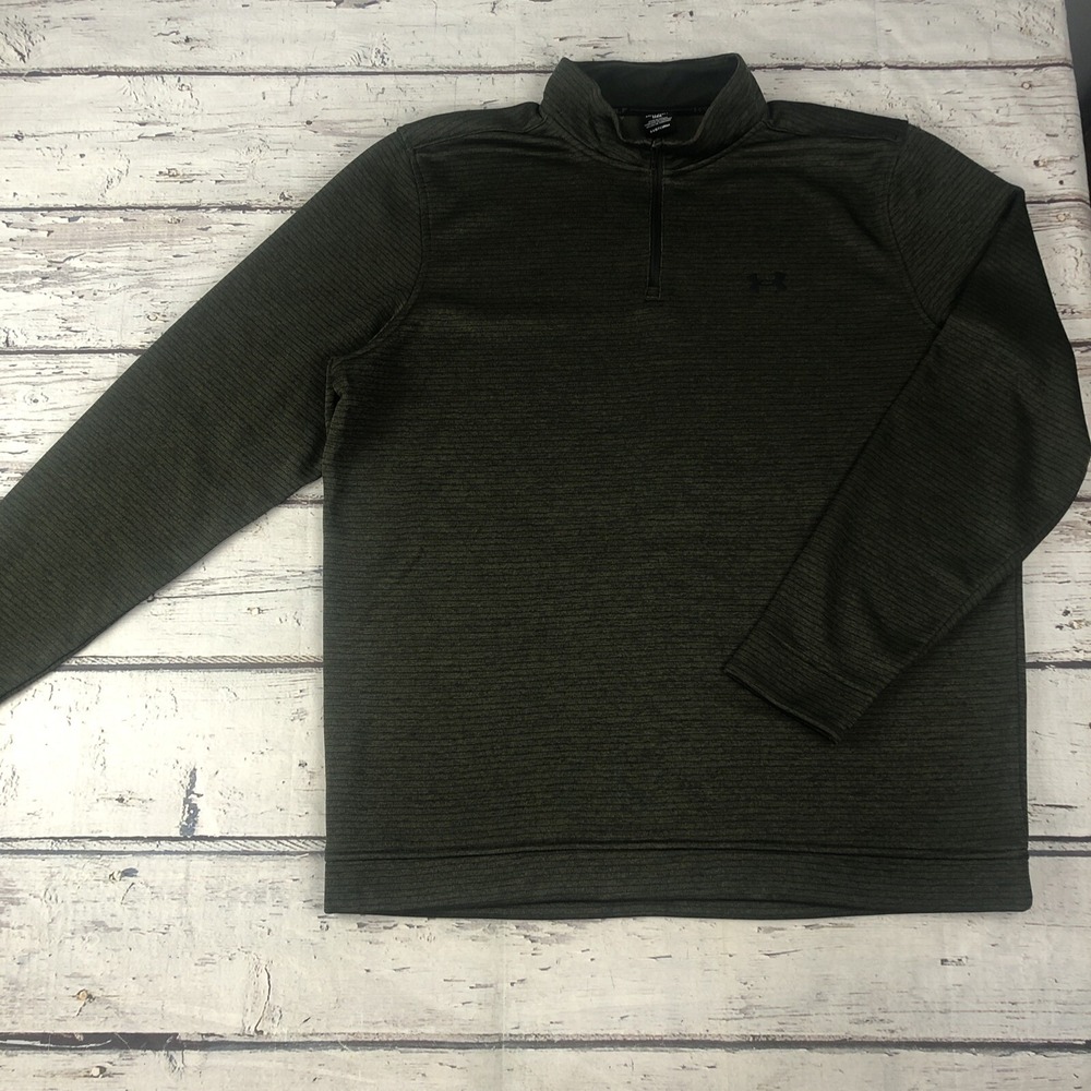 Under Armour Storm Golf Sweatshirt Men 2XL Green 1/4 Zip Performance Athletic